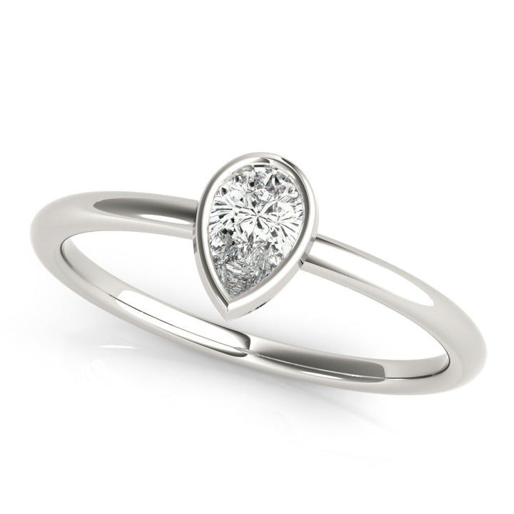 Solitaire Pear Shape Stackable Engagement Ring - Engagement Ring - Design Jewellers Edmonton