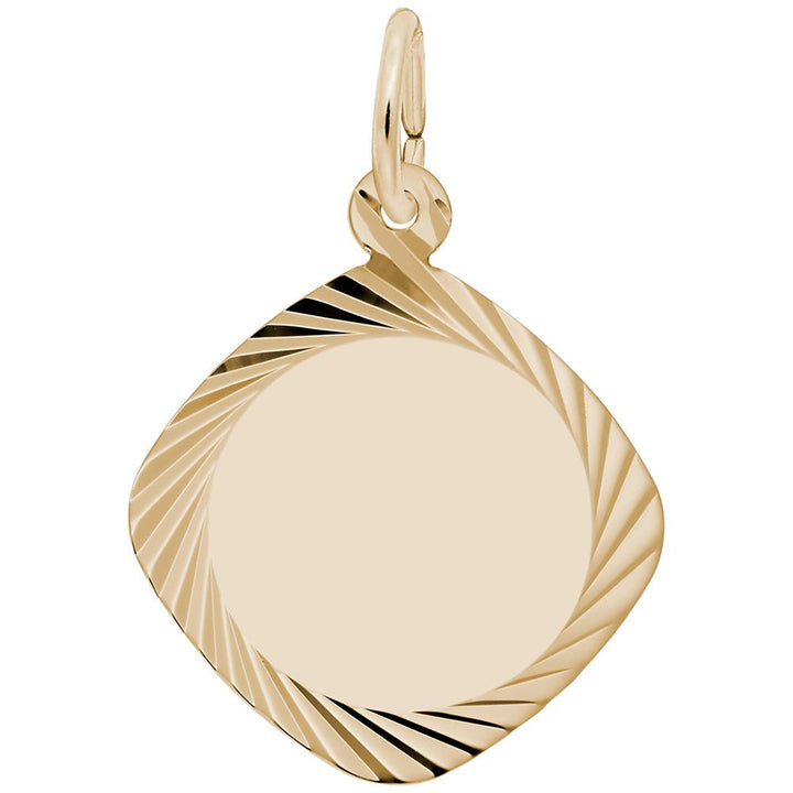 Square Diamond Faceted Disc Charm - Charms - Design Jewellers Edmonton