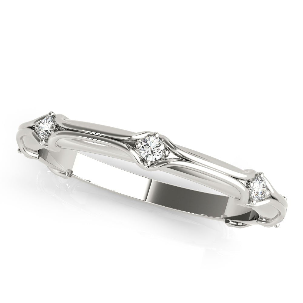 Stackable Accented Filigree Band