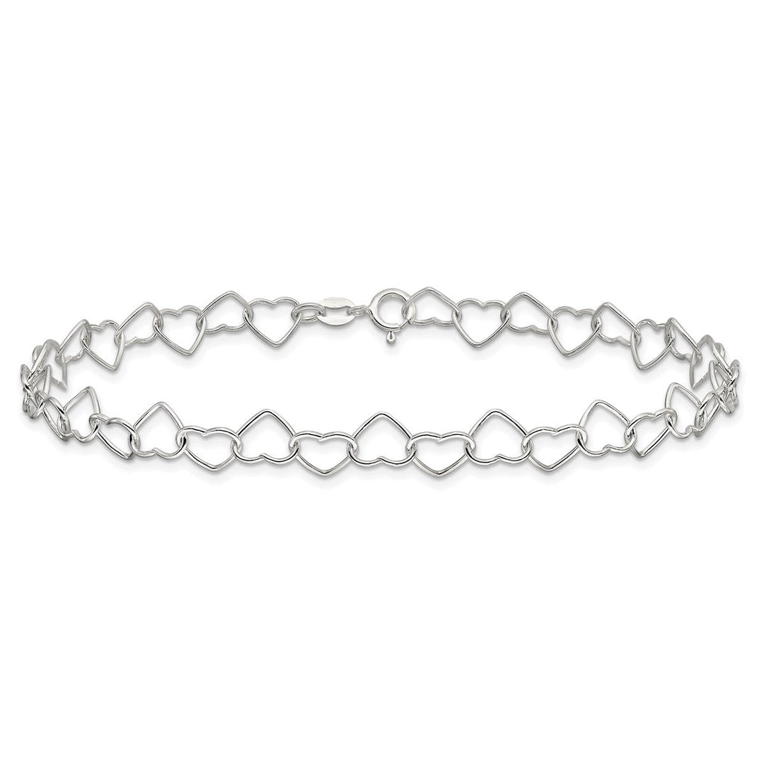 Sterling Silver 0.6mm Other Chains Anklet, 10