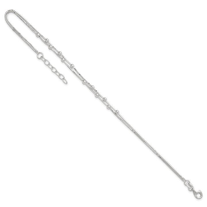 Sterling Silver 0.8mm Ball (Beaded) Anklet, 9" - Anklet - Design Jewellers Edmonton