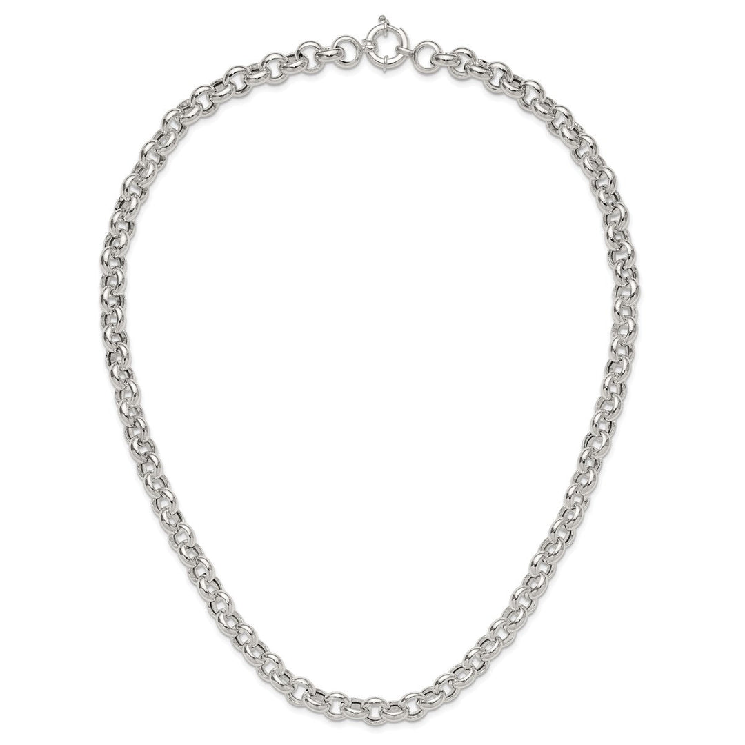 Sterling Silver 10.02mm Rolo Necklace, 24