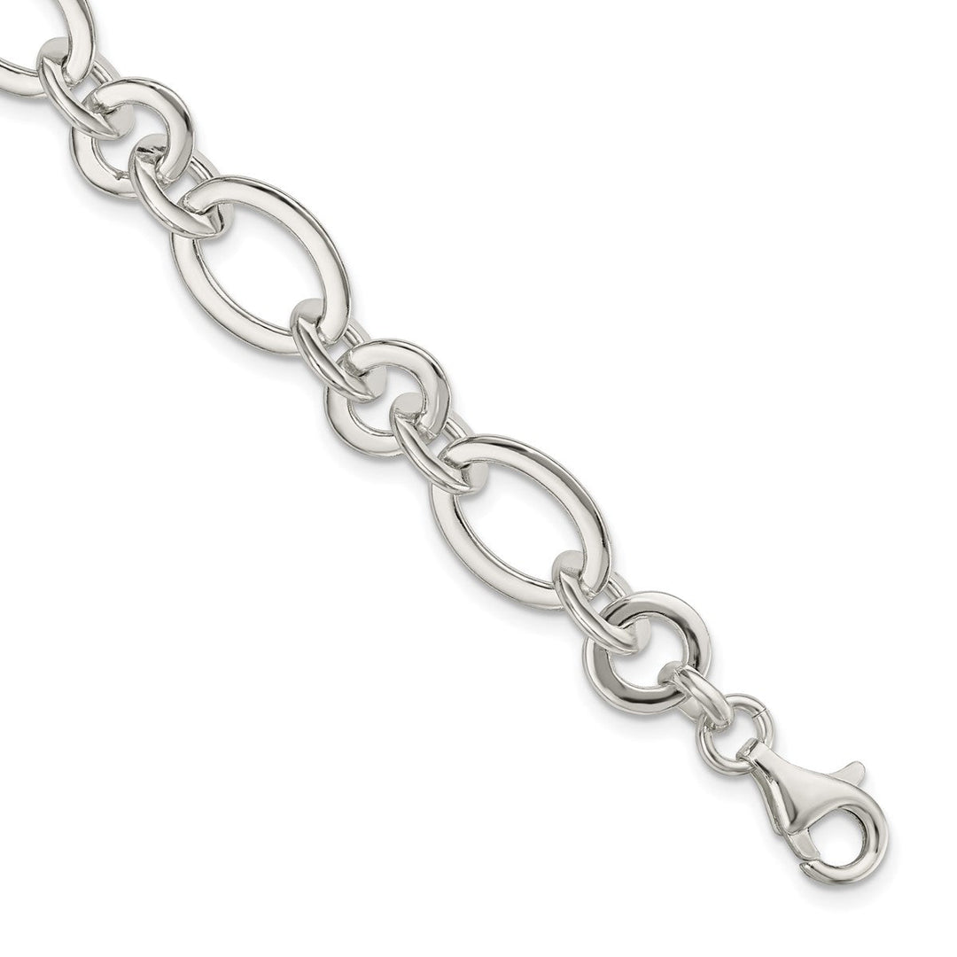 Sterling Silver 10.22mm Link, Other Bracelet, 7.5"