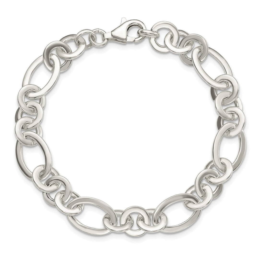 Sterling Silver 10.22mm Link, Other Bracelet, 7.5