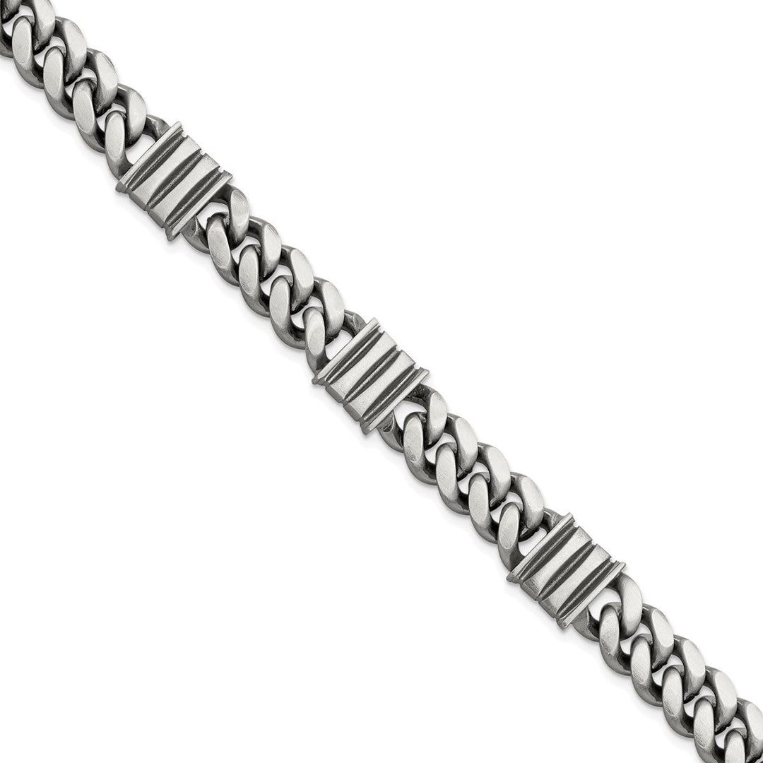 Sterling Silver 11.2mm Curb Bracelet, 8.5"