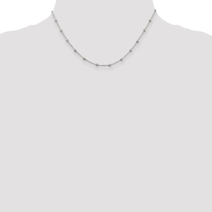 Sterling Silver 1.15mm Ball (Beaded) Necklaces, 16" - Necklace - Design Jewellers Edmonton