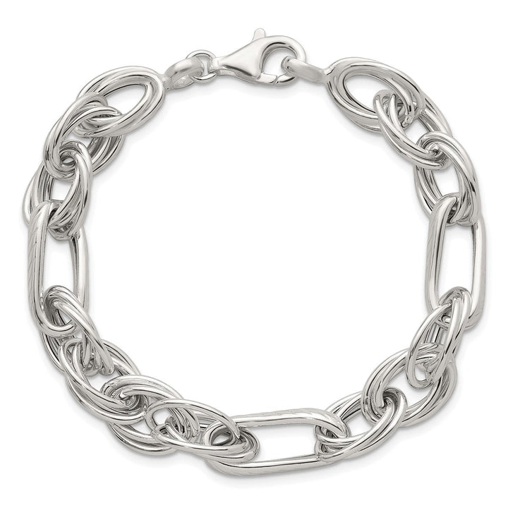 Sterling Silver 11.6mm Open Link Bracelet, 8" - Bracelet - Design Jewellers Edmonton