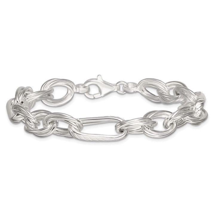 Sterling Silver 11.6mm Open Link Bracelet, 8" - Bracelet - Design Jewellers Edmonton