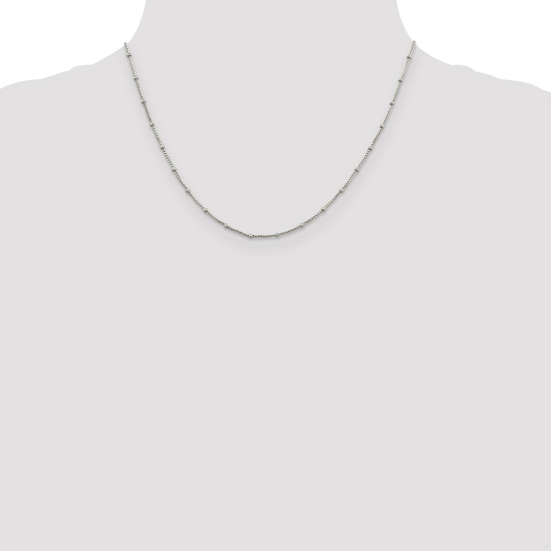 Sterling Silver 1.25mm Ball (Beaded) Necklaces, 18