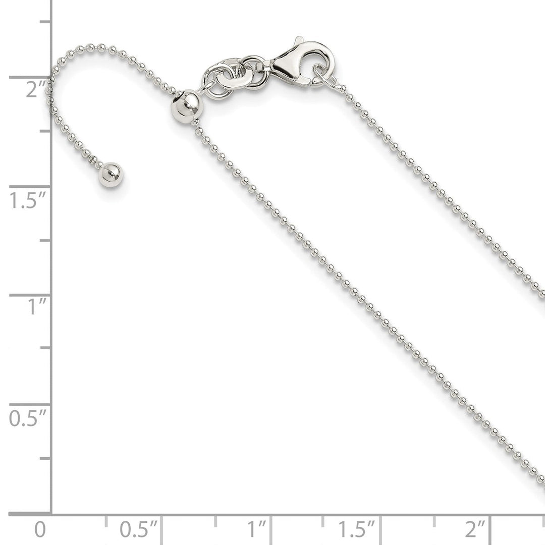 Sterling Silver 1.25mm Ball (Beaded) Necklaces, 24
