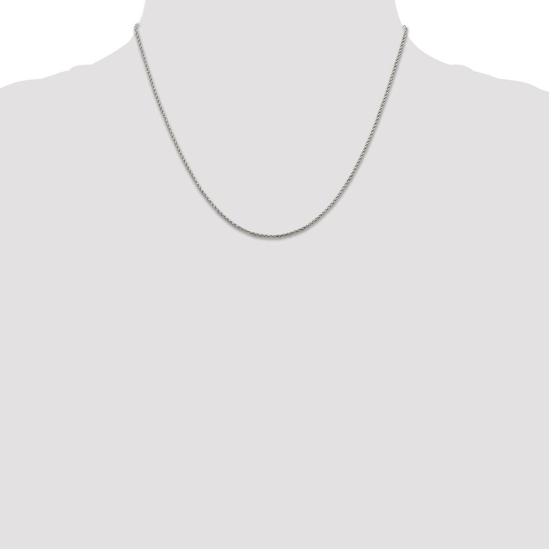 Sterling Silver 1.25mm Box Necklaces, 18