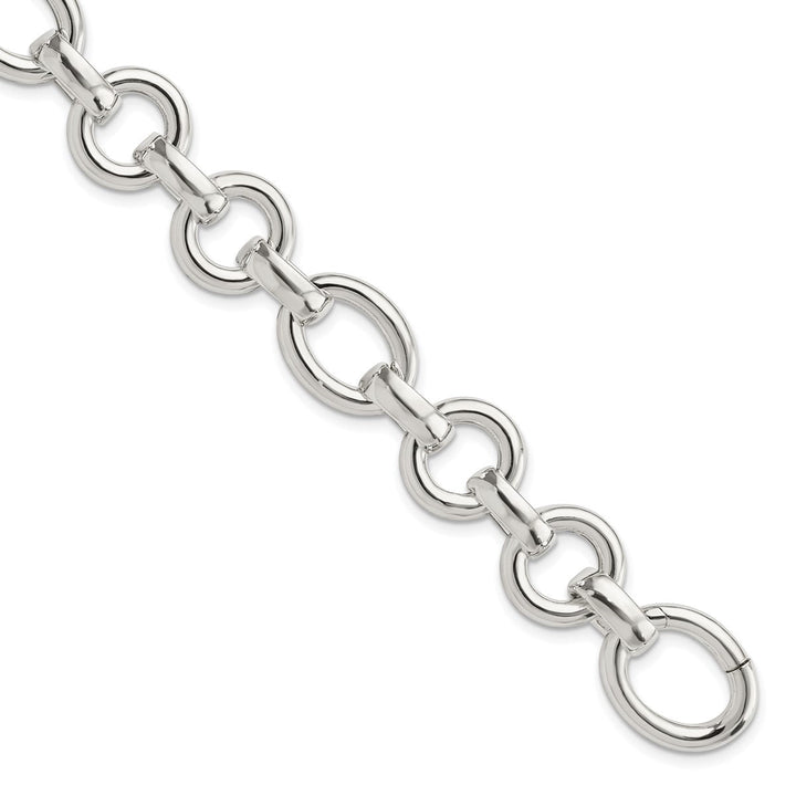 Sterling Silver 13.3mm Open Link Bracelet, 8" - Bracelet - Design Jewellers Edmonton