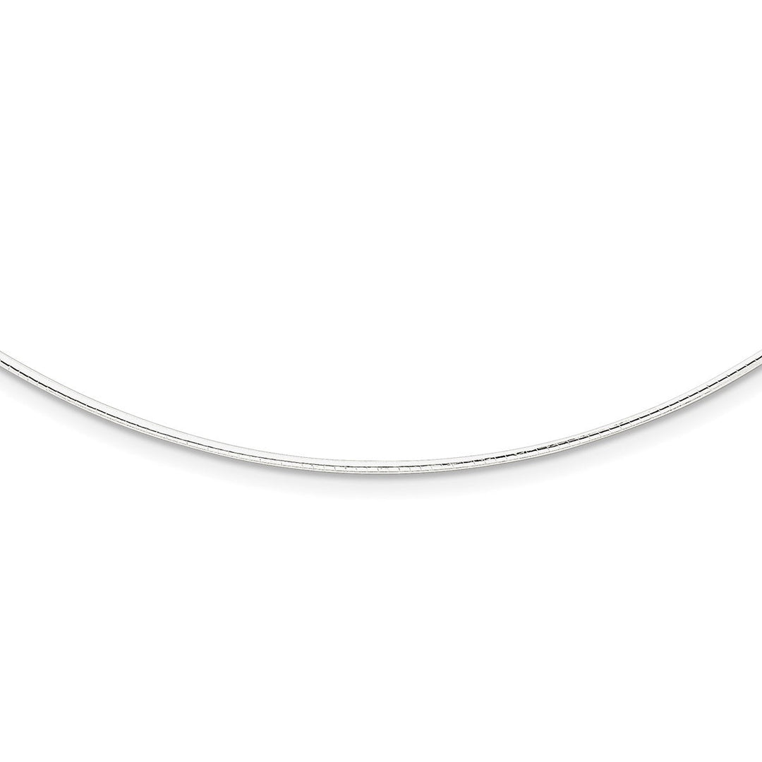 Sterling Silver 1.35mm Omega Necklaces, 16"