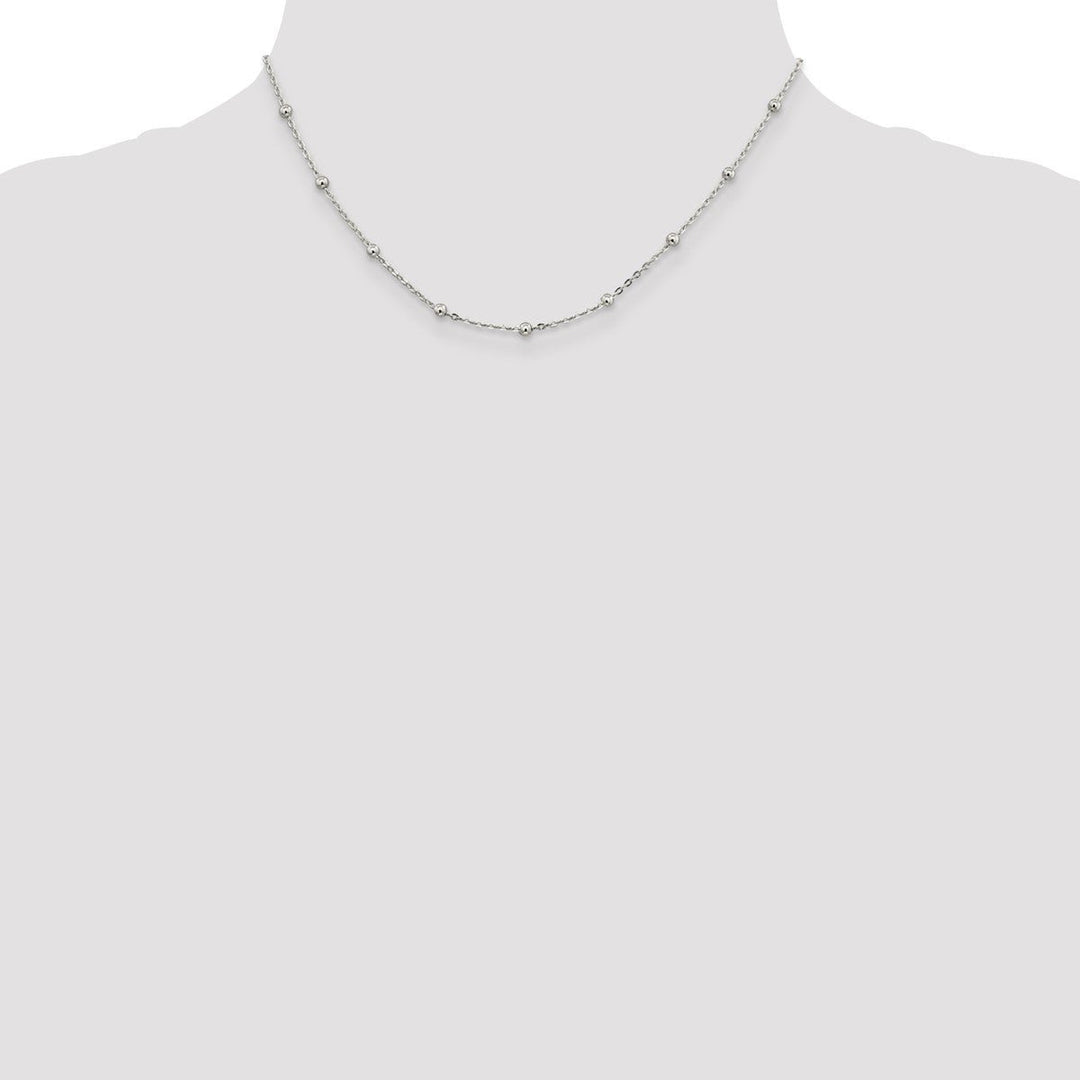 Sterling Silver 1.3mm Ball (Beaded) Necklaces, 16
