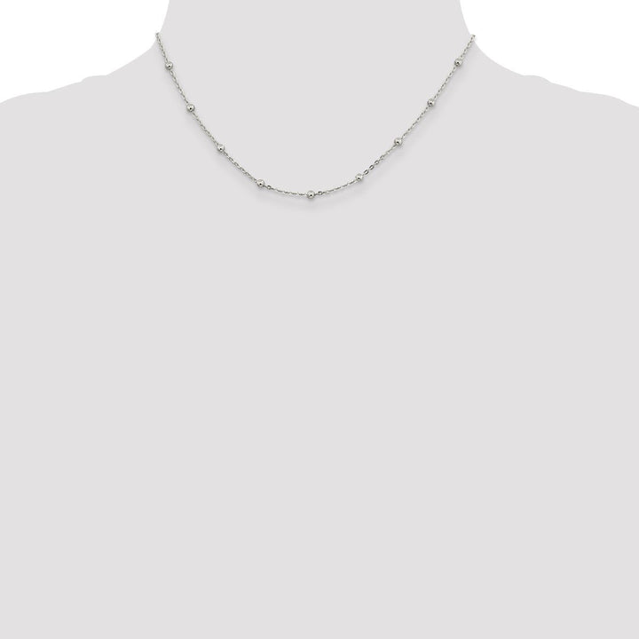 Sterling Silver 1.3mm Ball (Beaded) Necklaces, 16" - Necklace - Design Jewellers Edmonton