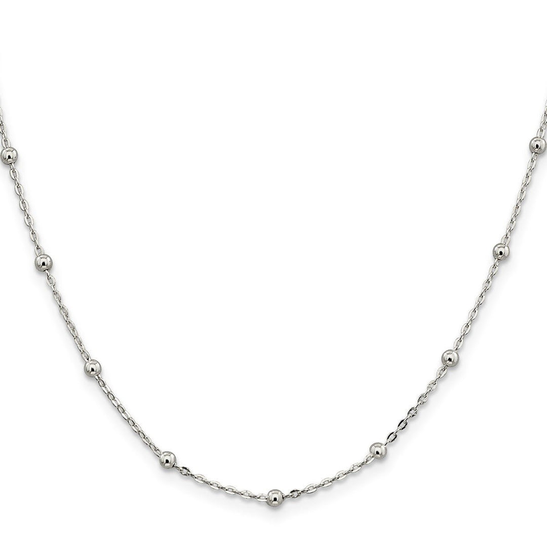 Sterling Silver 1.3mm Ball (Beaded) Necklaces, 16