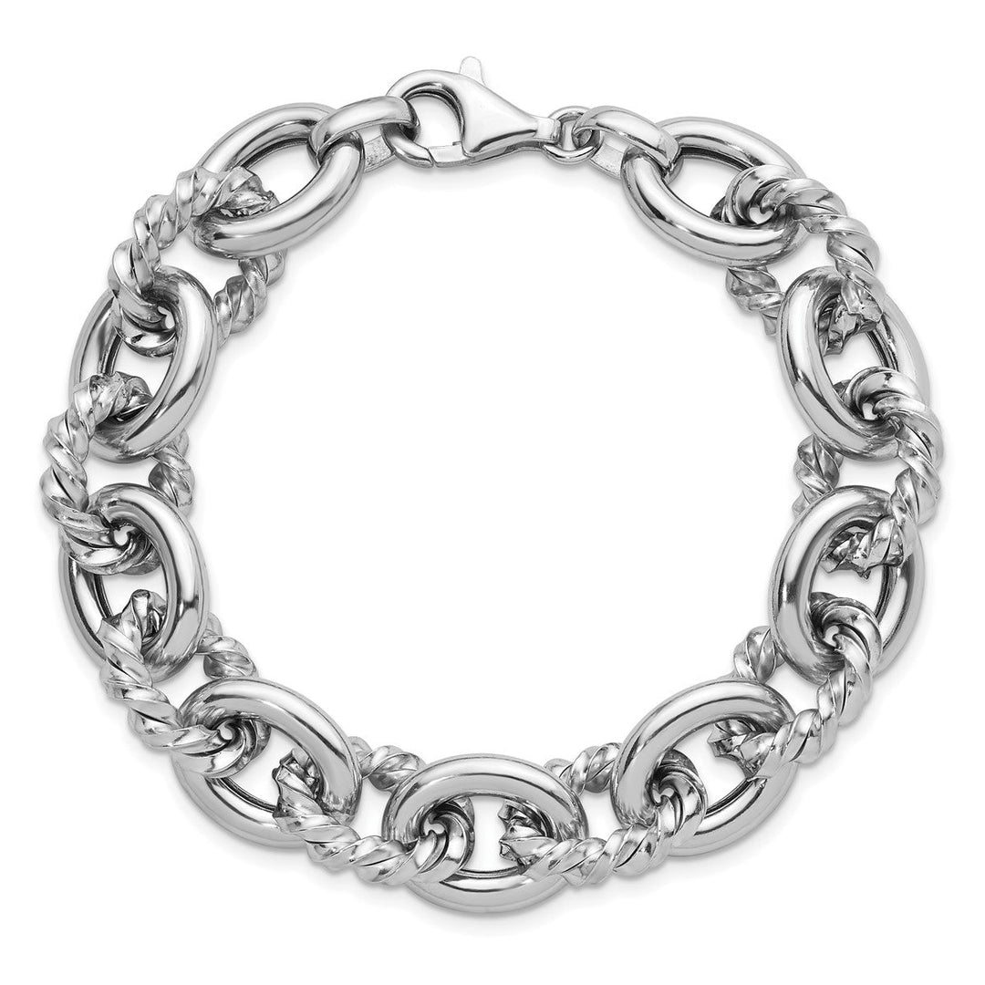 Sterling Silver 14.25mm Link, Other Bracelet, 8
