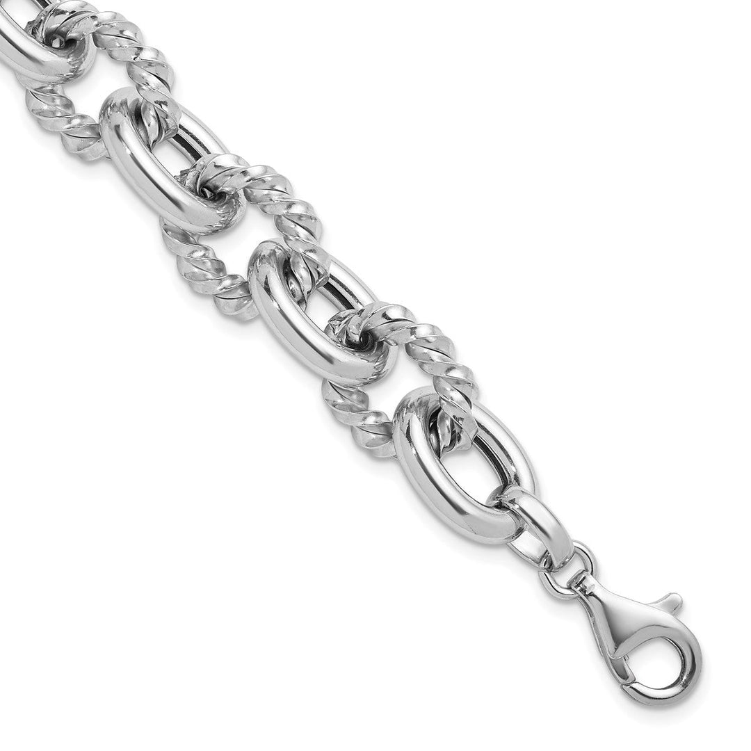 Sterling Silver 14.25mm Link, Other Bracelet, 8"