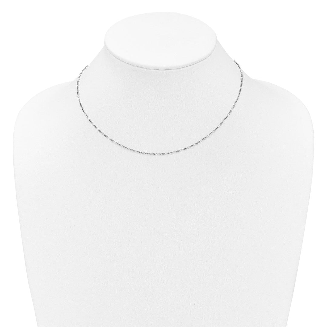 Sterling Silver 1.45mm Figaro Chain, 16