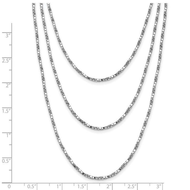 Sterling Silver 1.4mm Box Necklace, 17.5" - Necklace - Design Jewellers Edmonton