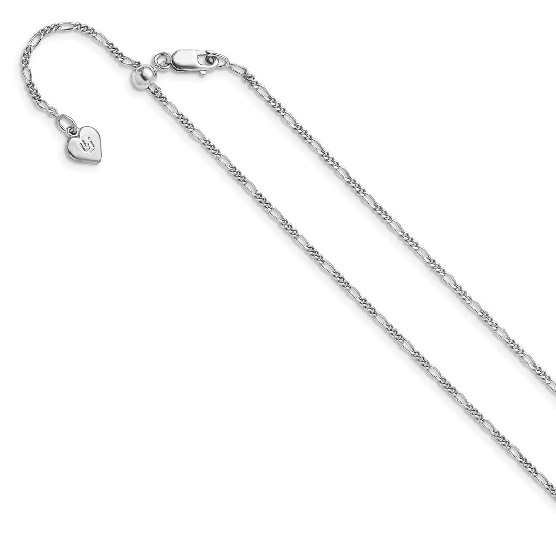 Sterling Silver 1.55mm Figaro Necklace, 22"