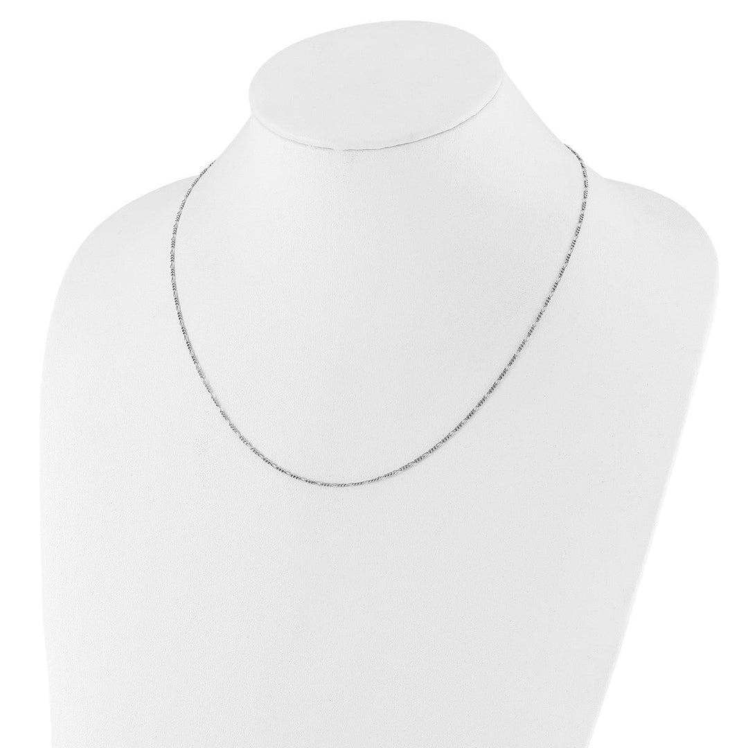 Sterling Silver 1.55mm Figaro Necklace, 22