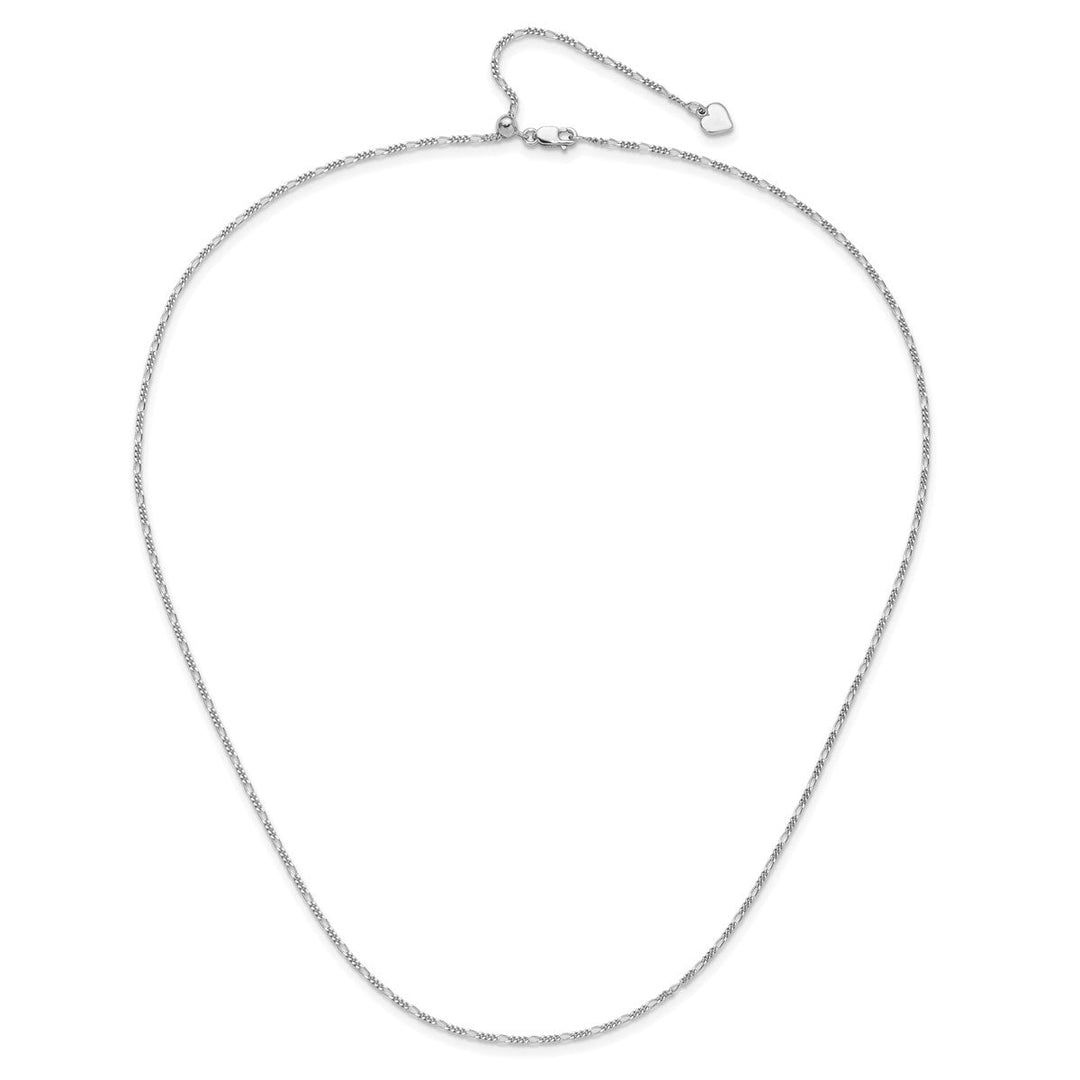 Sterling Silver 1.55mm Figaro Necklace, 22