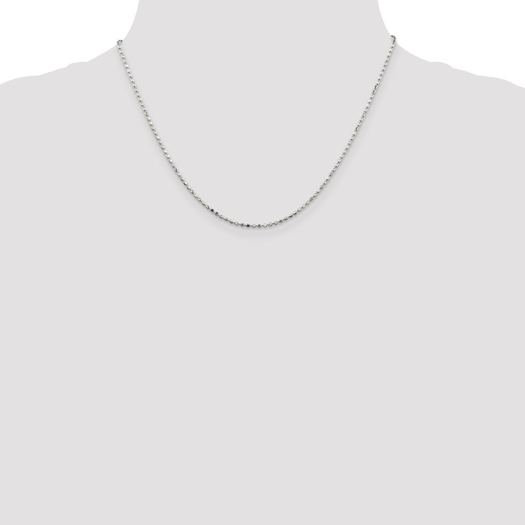 Sterling Silver 1.5mm Ball (Beaded) Necklaces, 18