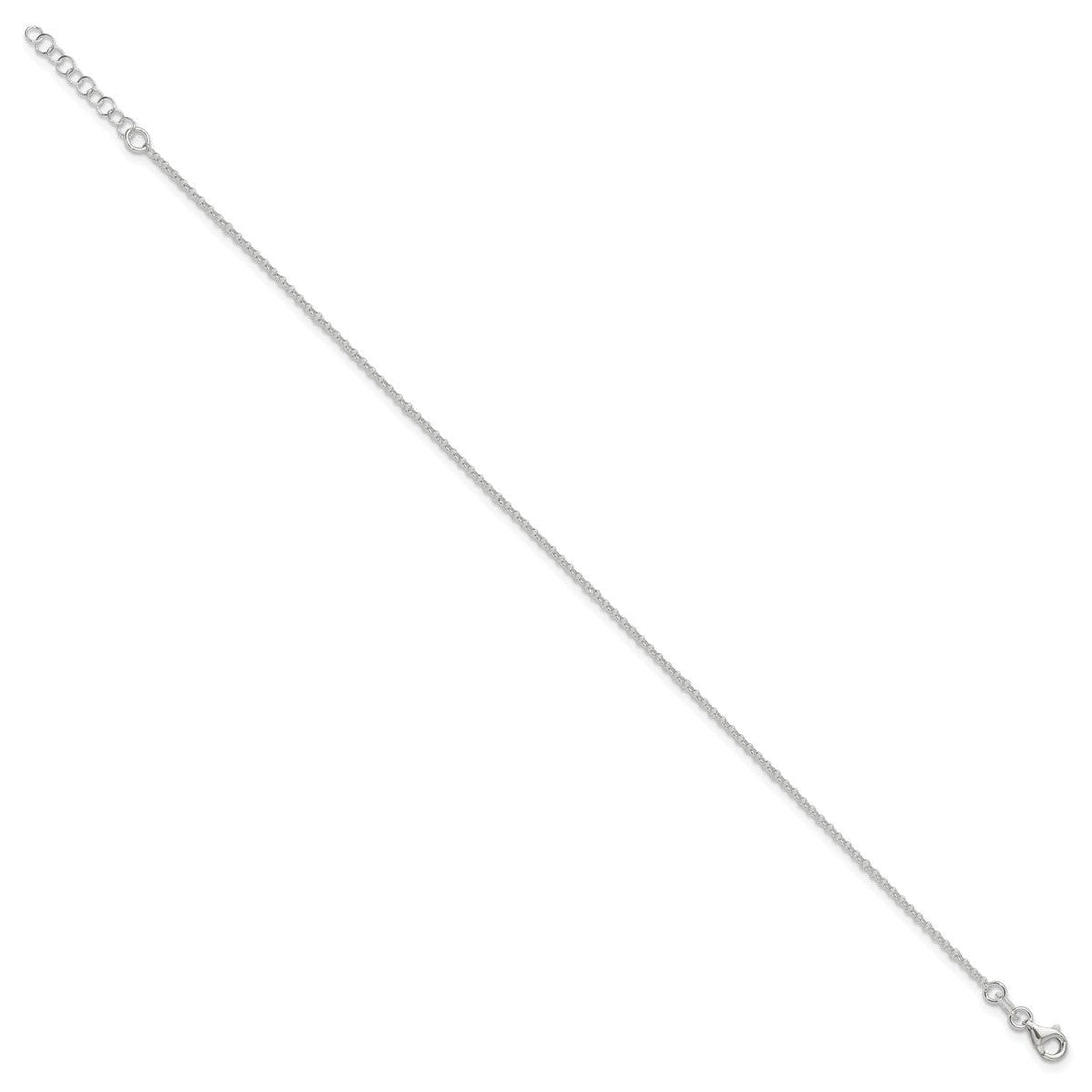 Sterling Silver 1.5mm Rolo Anklet, 9