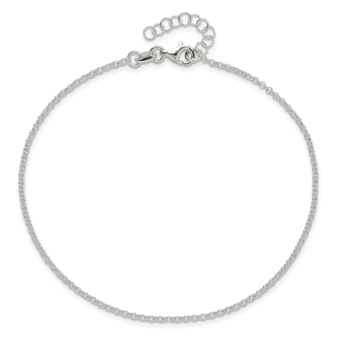 Sterling Silver 1.5mm Rolo Anklet, 9