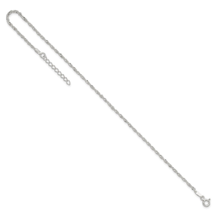 Sterling Silver 1.5mm Singapore Anklet, 9" - Anklet - Design Jewellers Edmonton