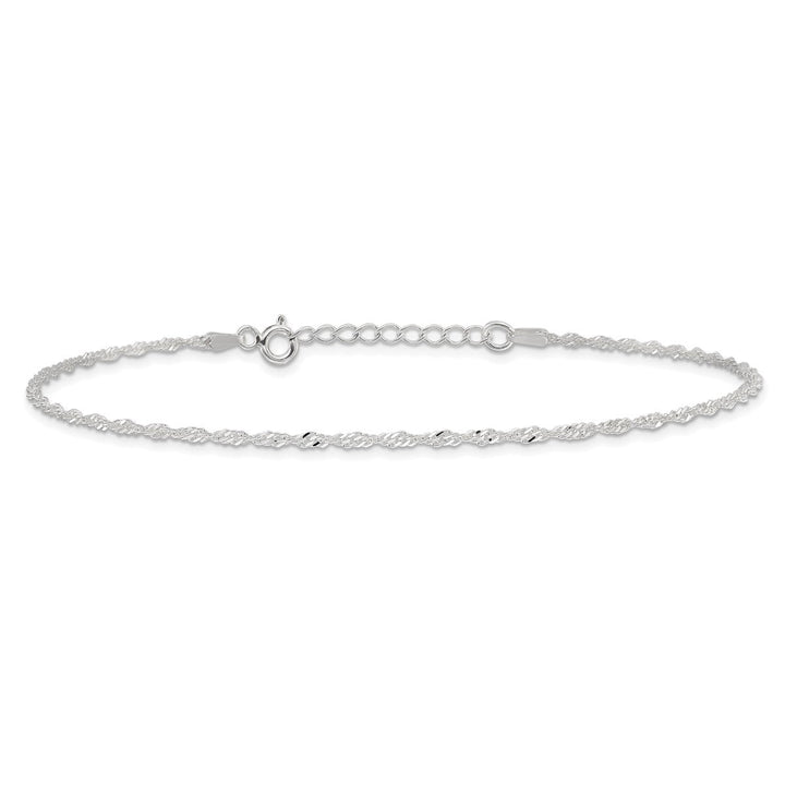 Sterling Silver 1.5mm Singapore Anklet, 9" - Anklet - Design Jewellers Edmonton