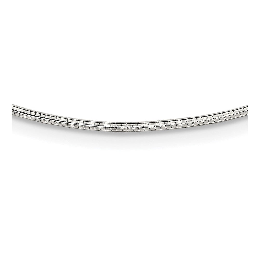 Sterling Silver 1.6mm Omega Necklaces, 16"