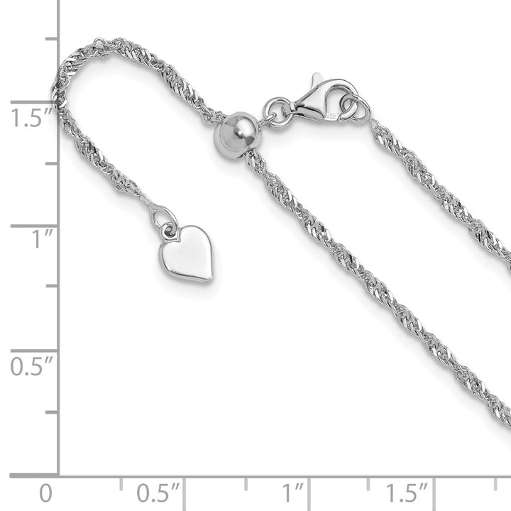 Sterling Silver 1.6mm Singapore Necklace, 22" - Necklace - Design Jewellers Edmonton