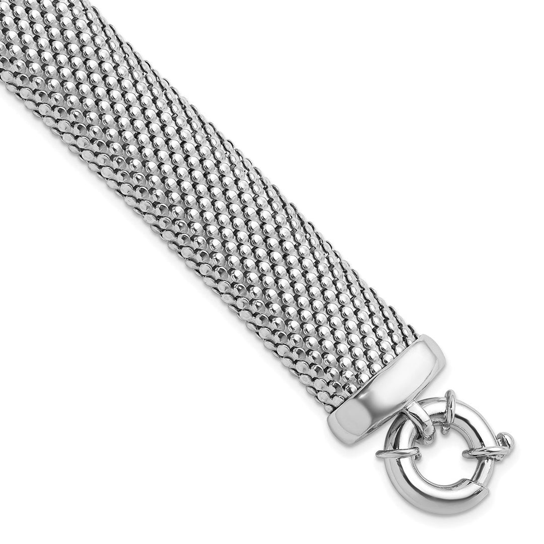 Sterling Silver 17.2mm Mesh Bracelet, 8"