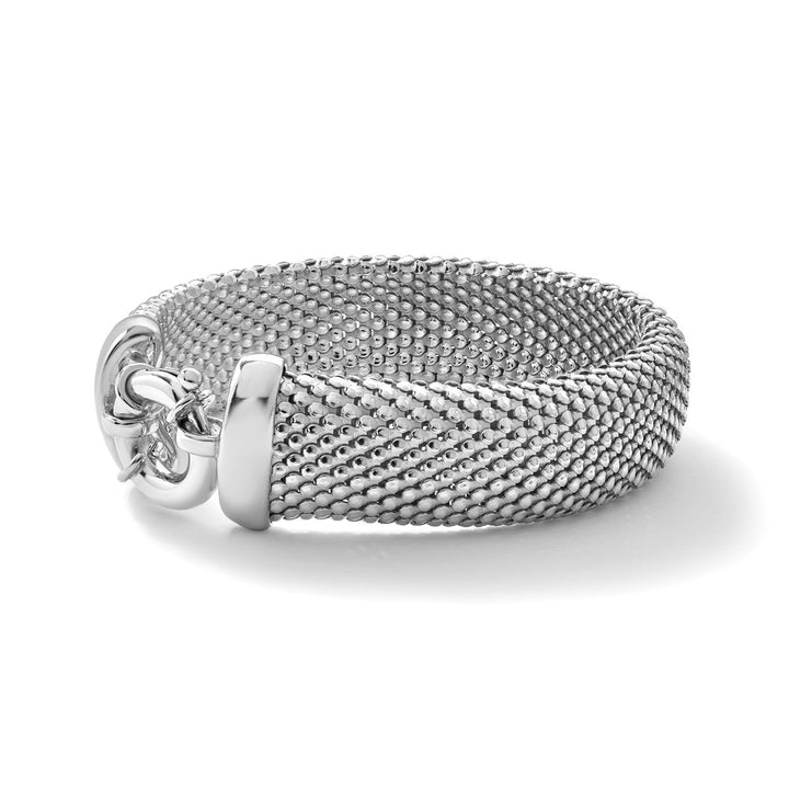 Sterling Silver 17.2mm Mesh Bracelet, 8" - Bracelet - Design Jewellers Edmonton