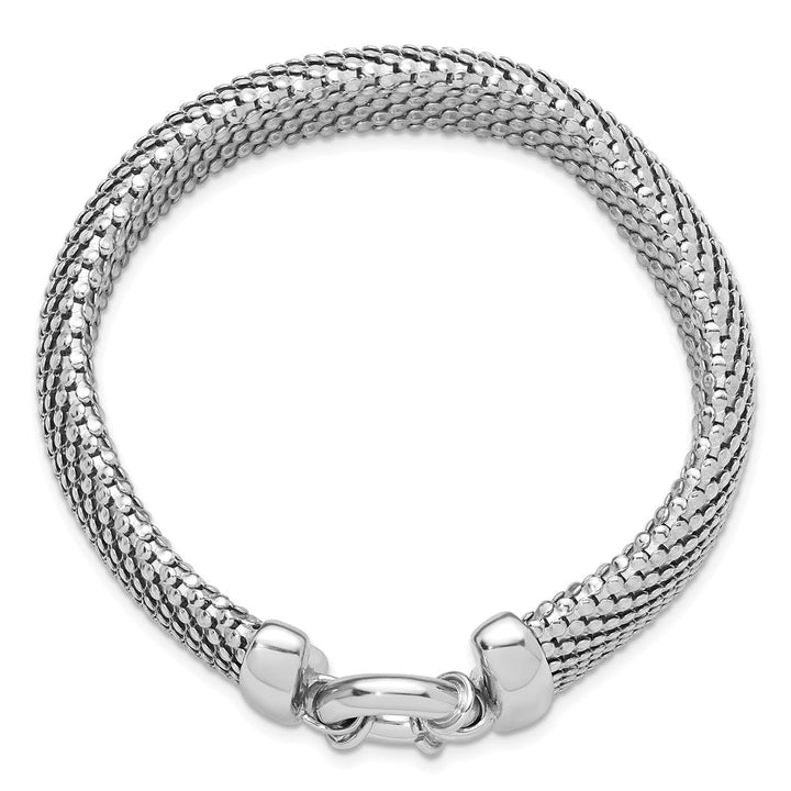 Sterling Silver 17.2mm Mesh Bracelet, 8" - Bracelet - Design Jewellers Edmonton