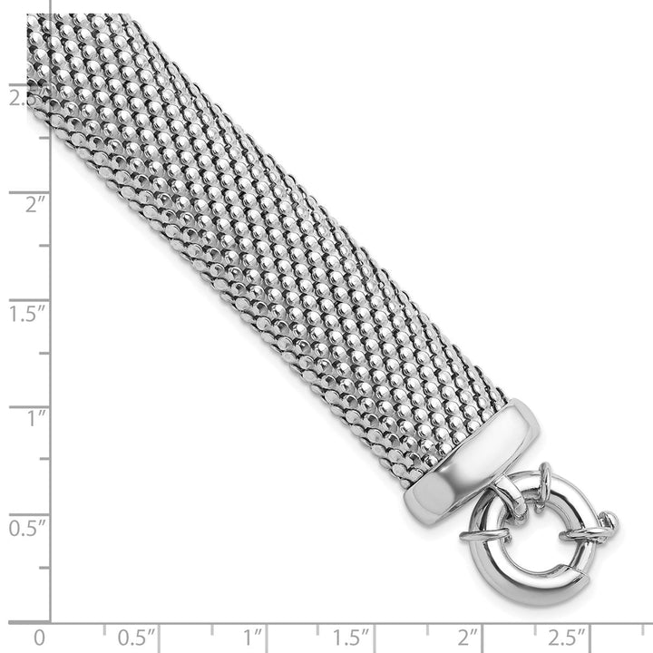 Sterling Silver 17.2mm Mesh Bracelet, 8" - Bracelet - Design Jewellers Edmonton