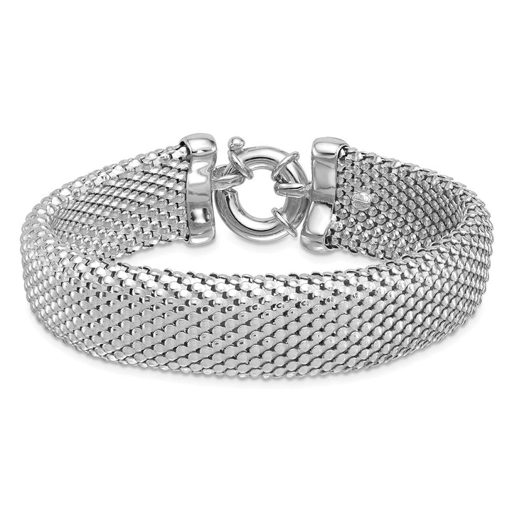 Sterling Silver 17.2mm Mesh Bracelet, 8" - Bracelet - Design Jewellers Edmonton
