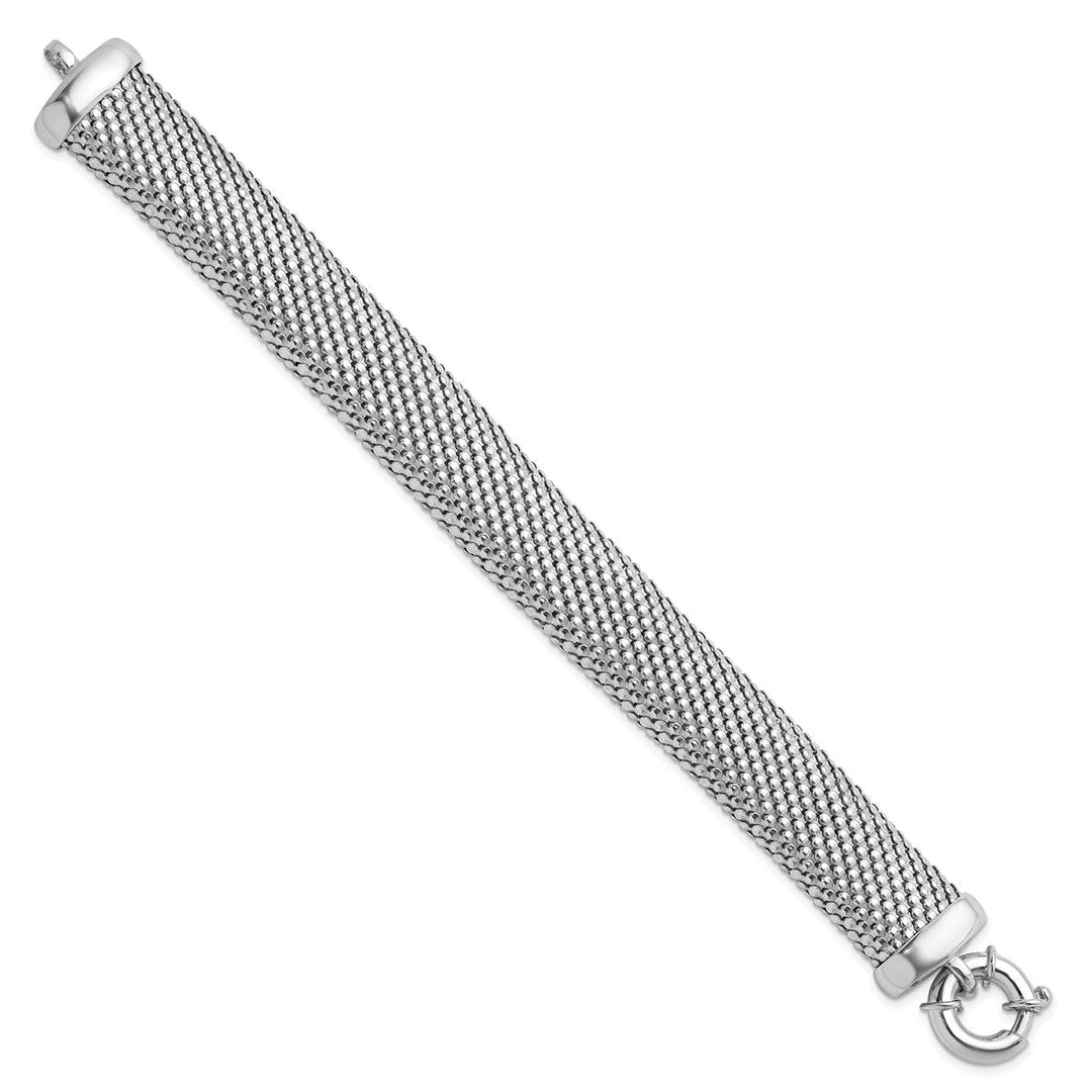 Sterling Silver 17.2mm Mesh Bracelet, 8