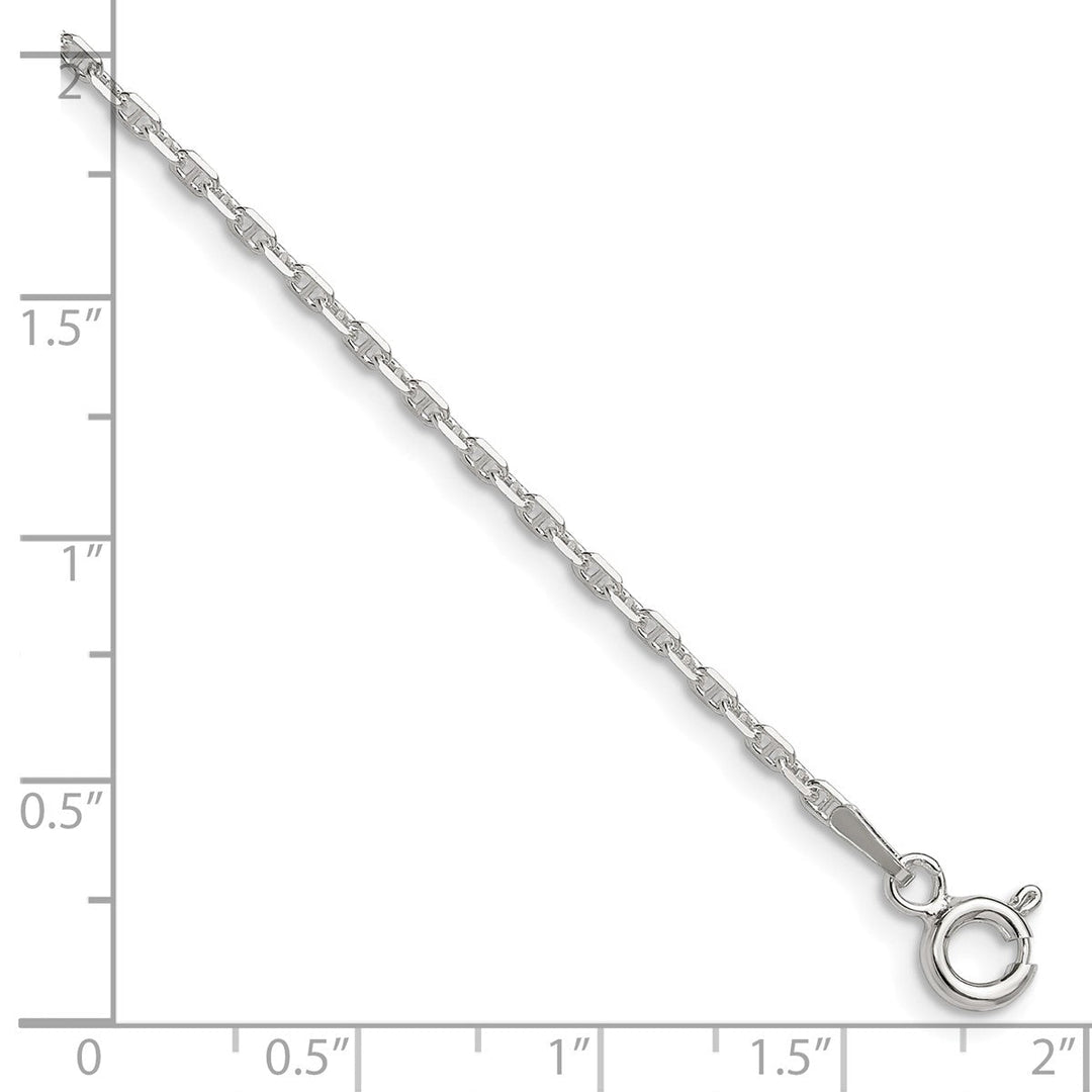 Sterling Silver 1.75mm Anchor Anklets, 9
