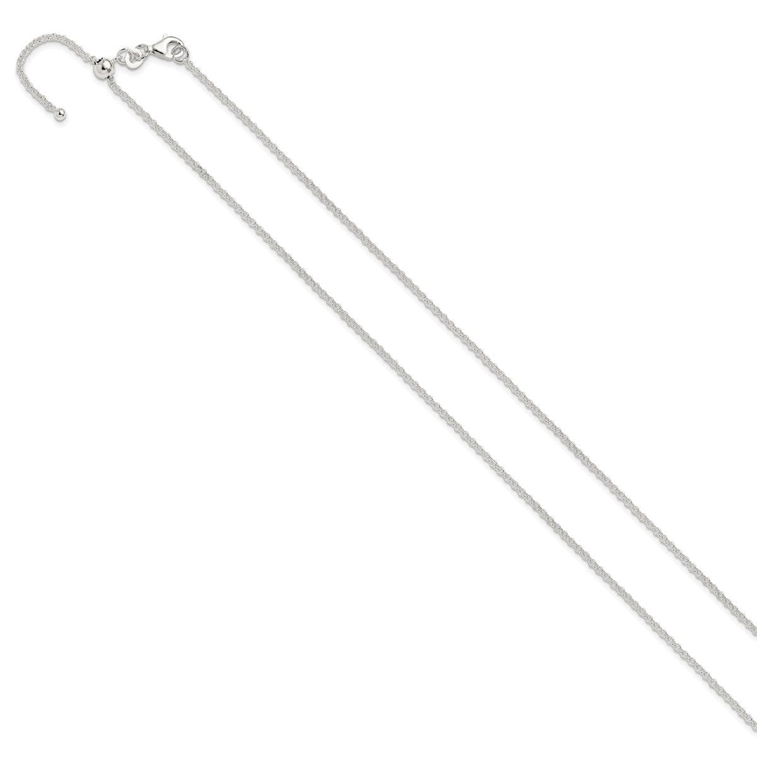 Sterling Silver 1.8mm Rolo Necklace, 24