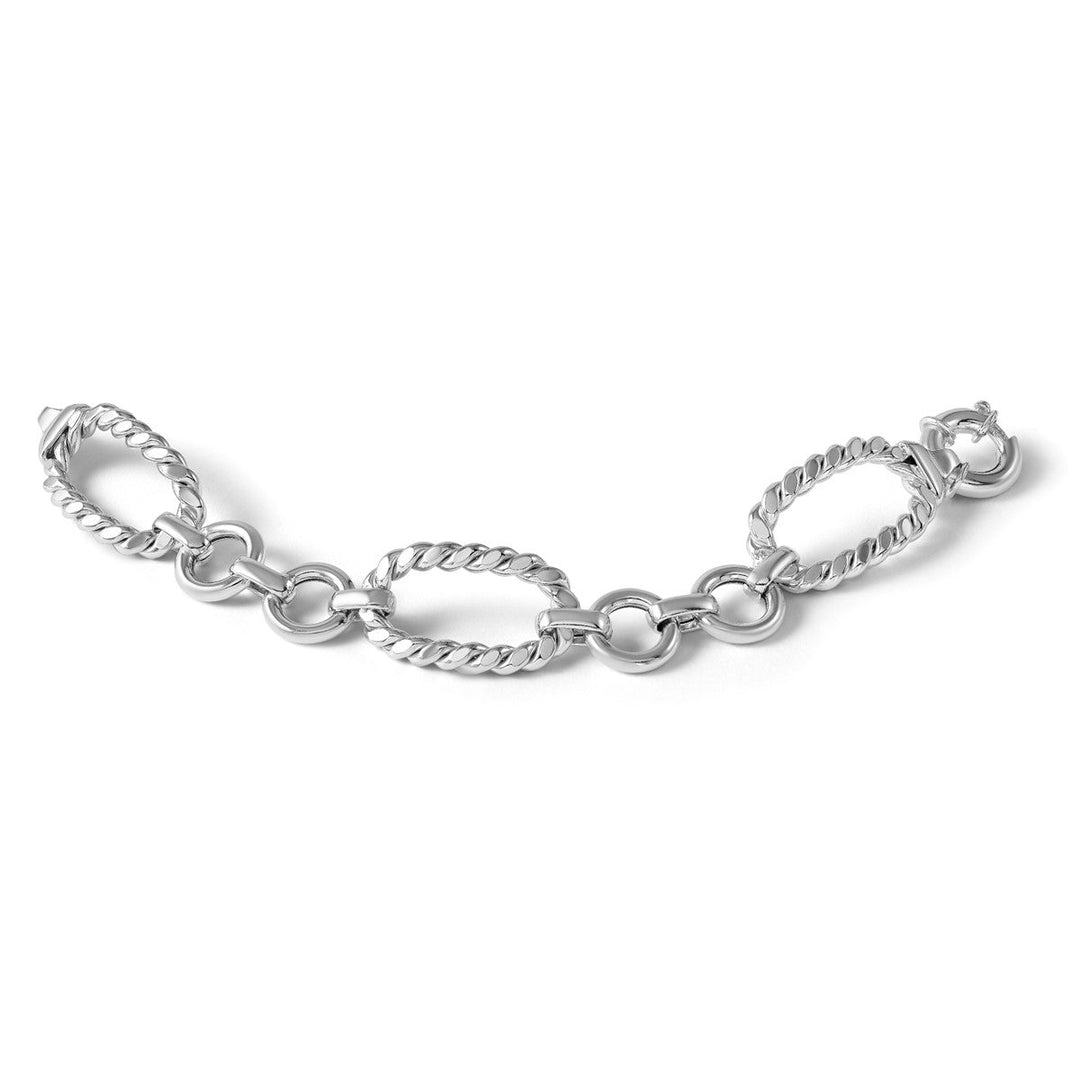 Sterling Silver 19.5mm Link, Other Bracelet, 7.5