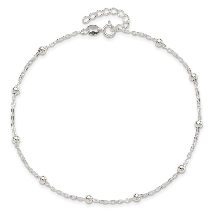 Sterling Silver 1mm Ball (Beaded) Anklet, 9" - Anklet - Design Jewellers Edmonton