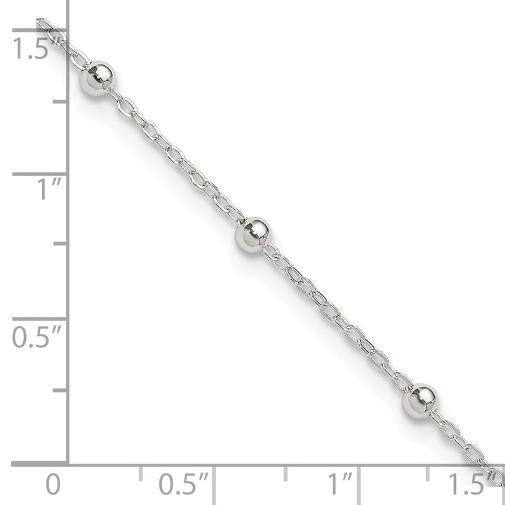 Sterling Silver 1mm Ball (Beaded) Anklet, 9" - Anklet - Design Jewellers Edmonton