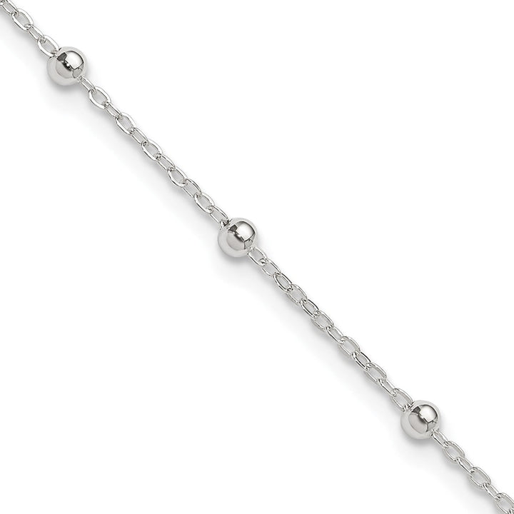 Sterling Silver 1mm Ball (Beaded) Anklet, 9" - Anklet - Design Jewellers Edmonton