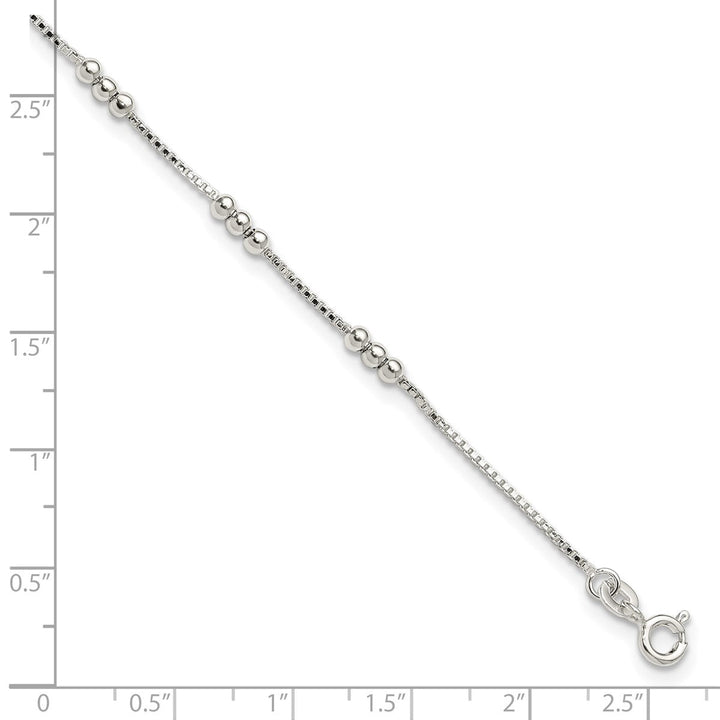 Sterling Silver 1mm Box Anklet, 10" - Anklet - Design Jewellers Edmonton