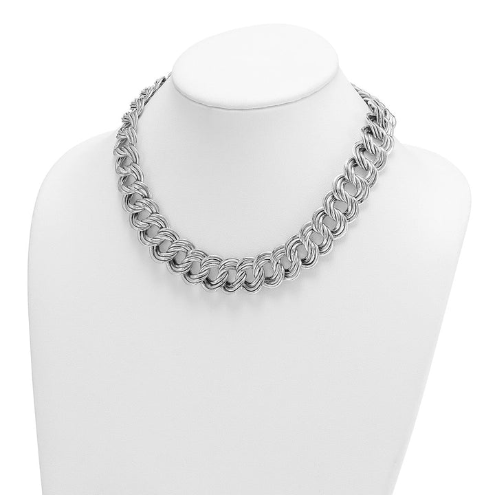 Sterling Silver 20mm Fancy Necklace, 17.5" - Necklace - Design Jewellers Edmonton