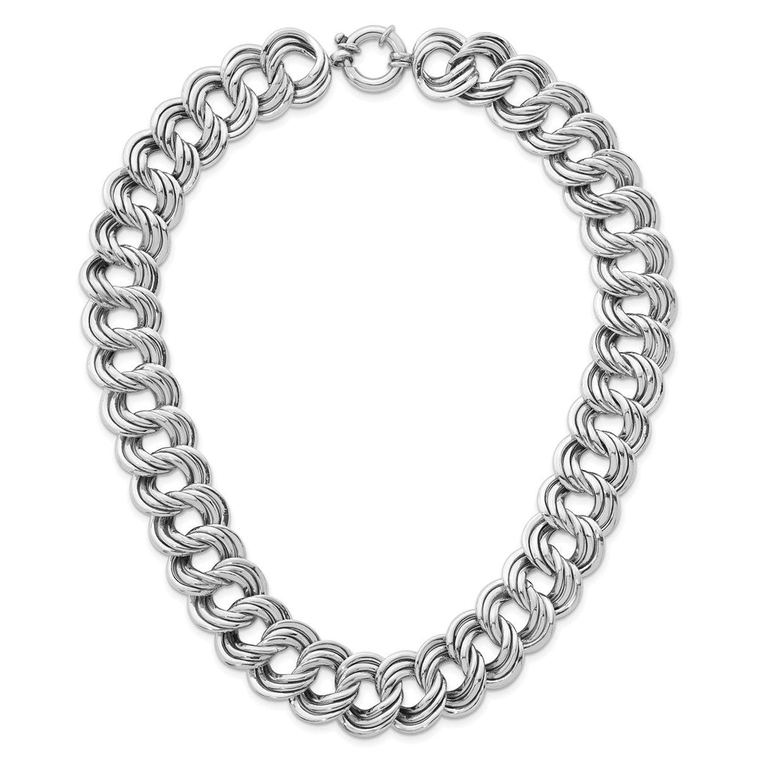 Sterling Silver 20mm Fancy Necklace, 17.5