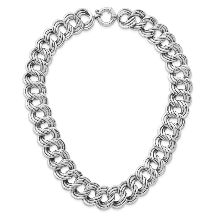 Sterling Silver 20mm Fancy Necklace, 17.5" - Necklace - Design Jewellers Edmonton